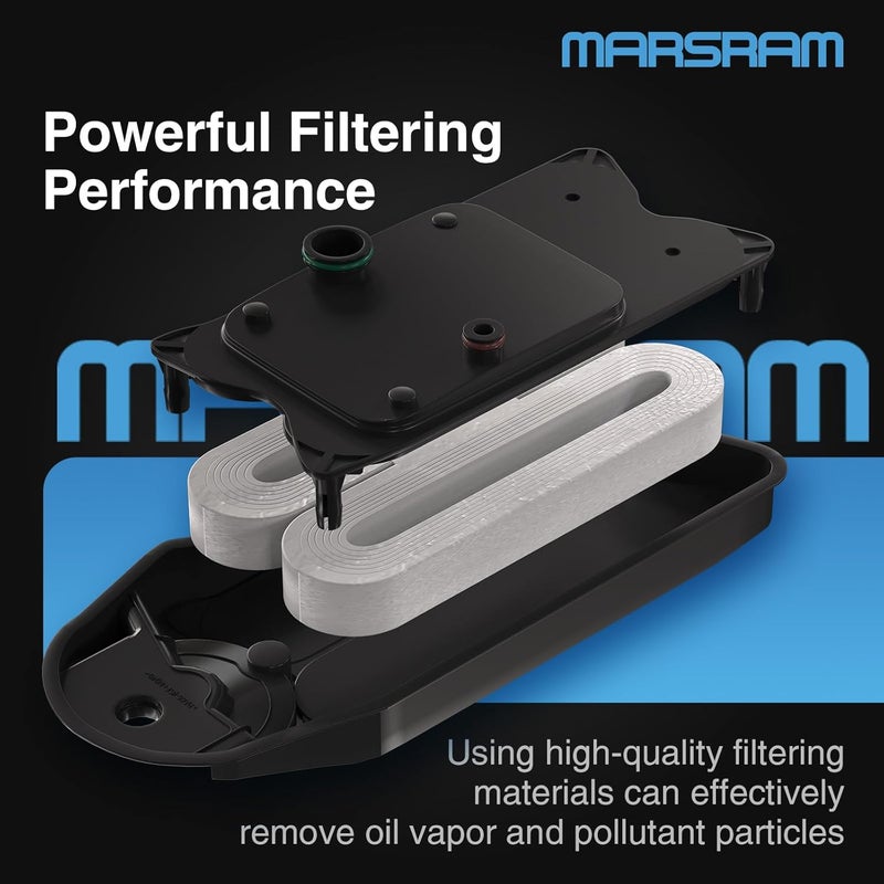 Marsram 6.7 Cummins Crankcase Ventilation Filter CV52001 fits for 2008-2022 Dodge Ram 2500 3500 4500 5500 6.7L ISB Diesel Engines, Crankcase CCV Breather Element Replaces 4936636 904-418 68002433AB - Image 4